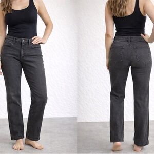 NYDJ Women's Dark Gray Straight Leg Jeans